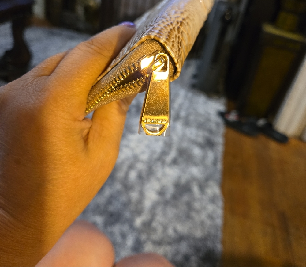 Brahmin Gold Crocodile-Embossed Clutch - Picture 6 of 7